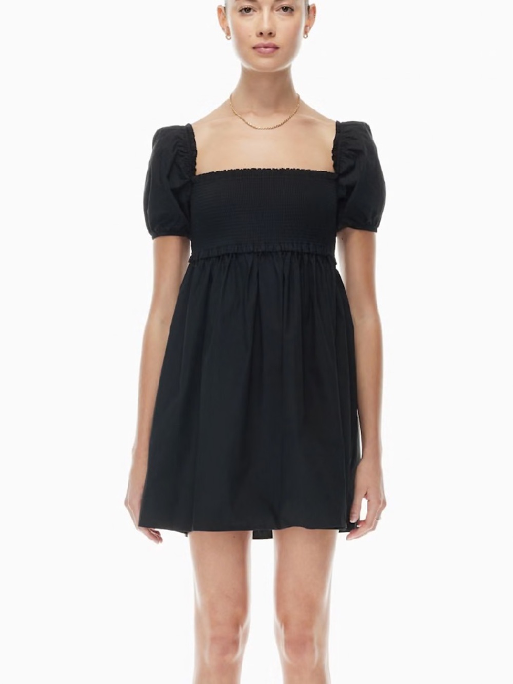 Sunday Best Aritzia Babydoll Hadley Mini Dress in Black